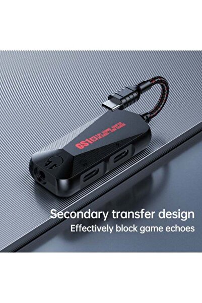 PLEXTONE GS1 Type-C 3-in-1 Gaming Audio Adapter Dongle, USB-C to 3.5mm AUX Co...