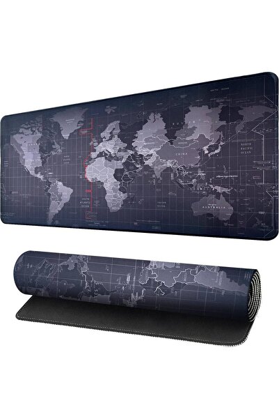 Ayawaska Mousepad Gaming XXL cu Harta Lumii, Suport Multifunctional Antiderap...