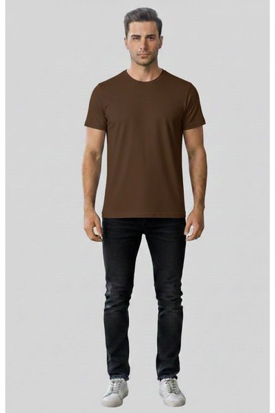 LessLabel Short-Sleeve 100% Cotton Basic Men's T-Shirt