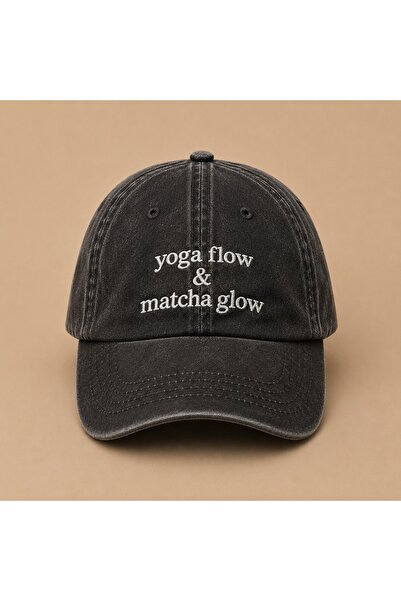 WeavedCo Yoga Flow Matcha Glow Written Vintage Washable Hat