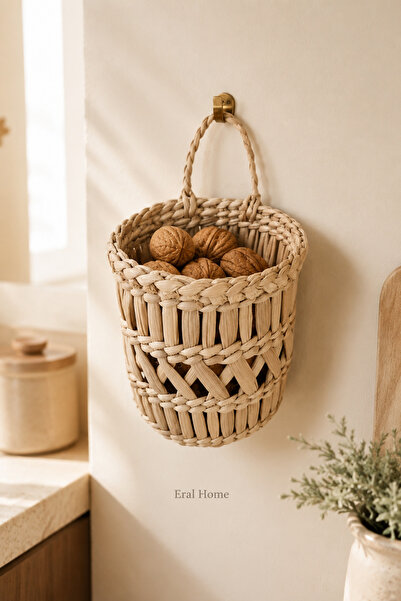 SS ERAL KOOP Decorative Multi-Purpose Organizer Minimal Basket Wicker Handmad...