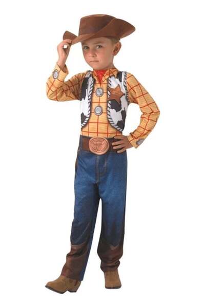 Toybox Kids Woody Costume with Hat for Boys, Size L (7-9years)