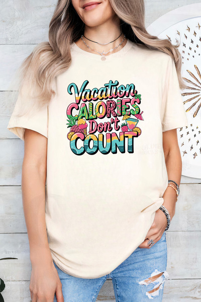 Sarah's Boutique Women's T-shirt – 100% cotton – Vacation Calories