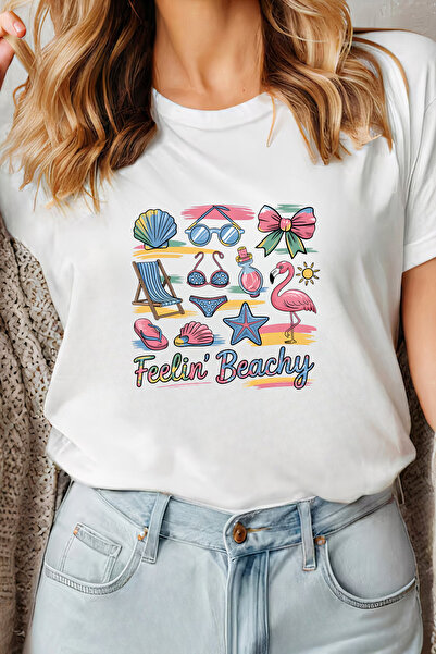 Sarah's Boutique Women's T-shirt – 100% cotton – Colorful Beachy