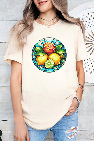 Sarah's Boutique Women's T-shirt – 100% cotton – Stained Citrus