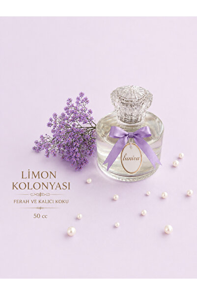 Luniva 10 Adet Kişiye Özel Limon Kolonyası 50 cc | Ferah ve Kalıcı Koku | Nik...