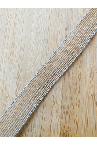 Lorin hobi Silver Glitter Jute Ribbon, Width: 2cm, Length: 1 Meter