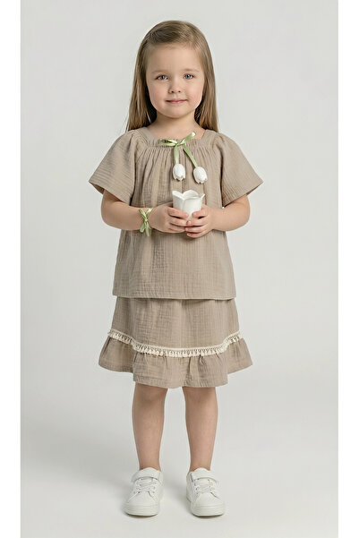 PİNPON Muslin Girls' Set