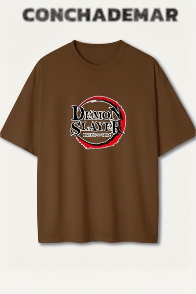 Vordevia Demon Slayer Έγχρωμο μπλουζάκι με στάμπα Oversize, Βαμβακερό μπλουζά...