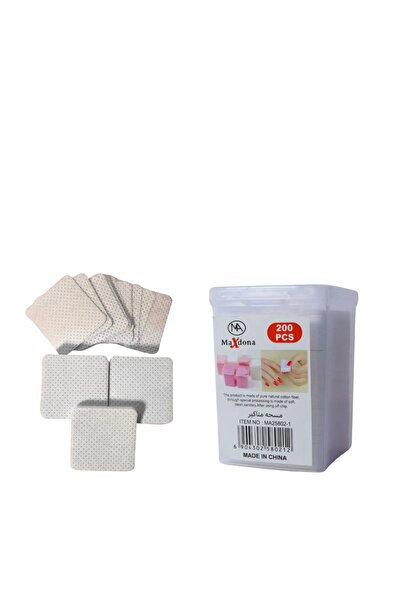 MAXDONA Nail Polish Remover Cotton Pads,200Pcs Natural Cotton Made Ma25802-1