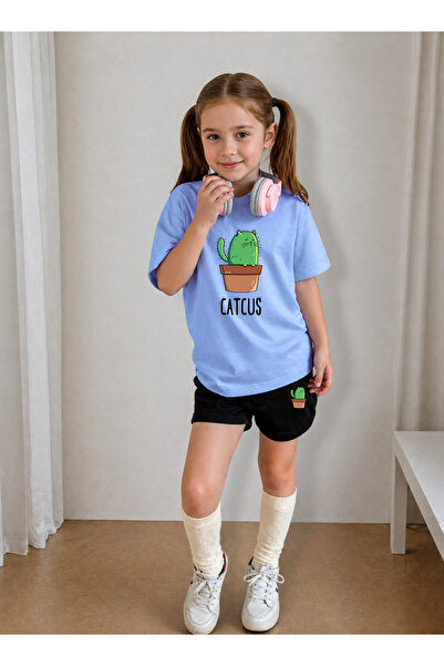 LORVEX Children's Shorts Set Girls (Shorts - T-Shirt) Printed Summer Sports C...