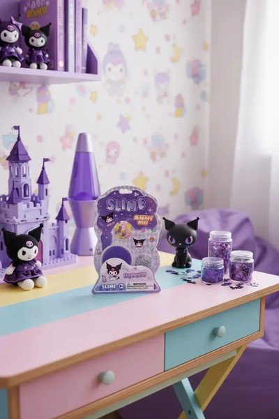 Miniso Sanrio Licensed Kuromi Slime Set – Single Color Soft Texture