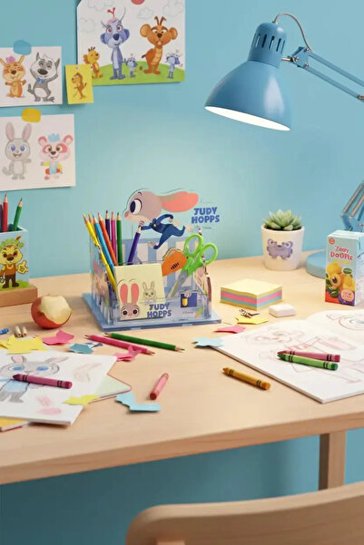 Miniso Disney Zootropolis Licensed Desk Top Storage Box – Transparent Acrylic...