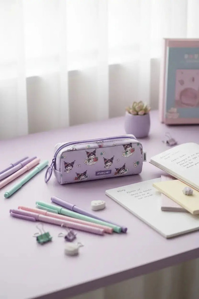 Miniso حامل أقلام كورومي مرخص من سانريو - تصميم أنيق بحجم كبير 21 سم