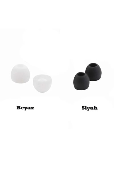Kumsal Concept 1 Çift 2 Adet Kulaklık Silikonu Samsung Uyumlu Küçük 8.5mm Beyaz