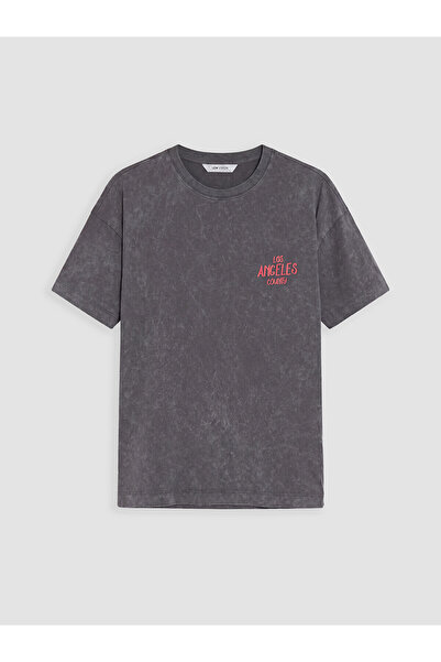 LC Waikiki NEVAVM Εκτυπωμένο Oversize Γυναικείο T-Shirt από 100% Βαμβάκι με δ...