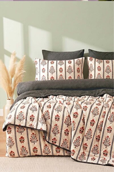 Rivaİstanbul Lora Double Duvet Cover Pique Set - 7 Piece Dowry Set