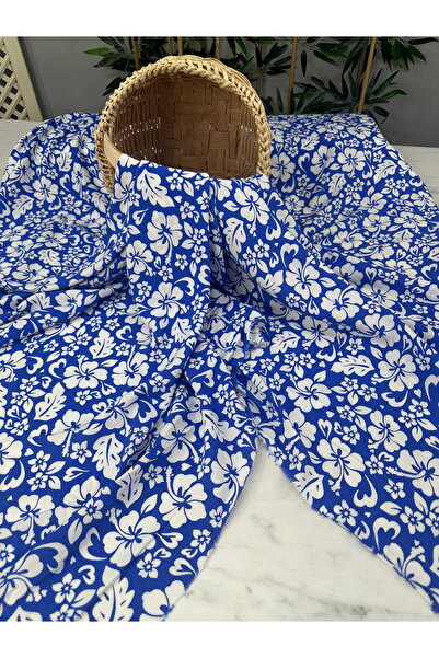 ipekkumaş Mediterranean Flower Viscose Fabric Our Product Is Sold by the Piec...
