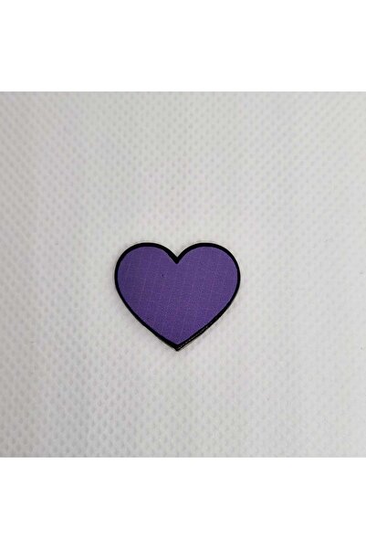 kipfy Purple Heart Shape Metal Sticker, Self-Adhesive Decorative compatible w...