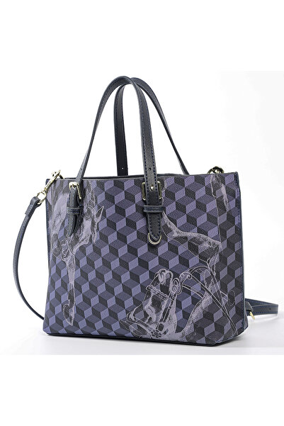 Ln LOUP Classic Vintage Horse Print Geometric Quilted Tote Bag - Women's Shou...
