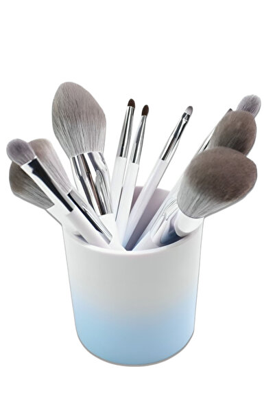 Energy Black Pineapple 10-Piece Makeup Brush Set with Holder