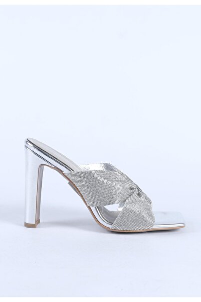 Hayati Arman Women's Stone Detailed High Heeled Evening Dress Slippers Shoes ...