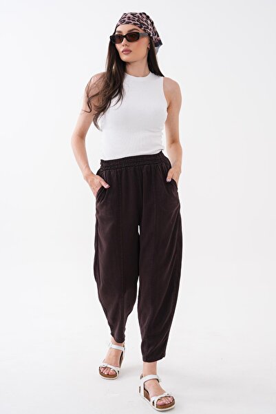 ŞİMAL Kadın Beli Lastikli Tensel Balon Pantolon 260507 -
