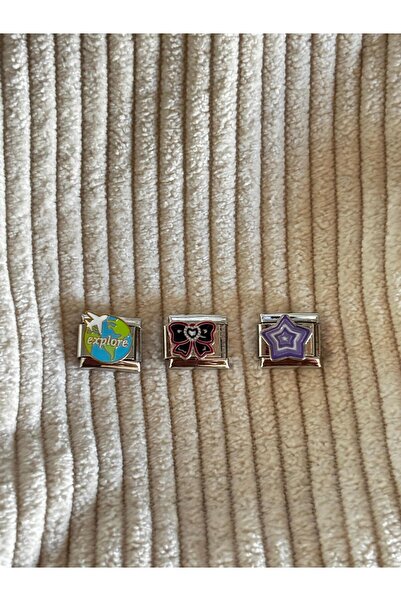 bijoux uniques World&Ribbon&Star Multi-Combination Steel Italian Charm