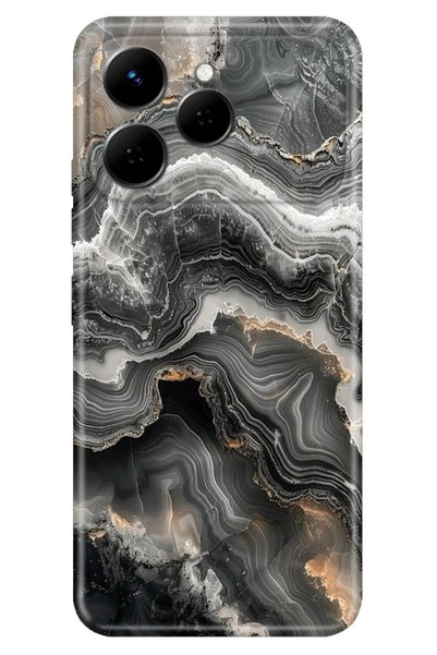 TECNO Spark 40 4G Kılıf Fem Mermer Temalı Desenli Darbe Emici Silikon