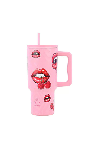 Estia Home Art Ανοξείδωτο Ποτήρι με Καλαμάκι XL Μπλας Ποπ 900ml Εστία