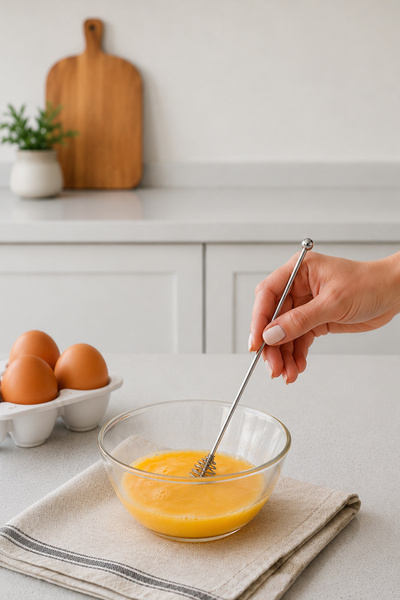Destpak Micro Whisk - Egg Whisk - Professional 304 Stainless Steel - Honey Sp...