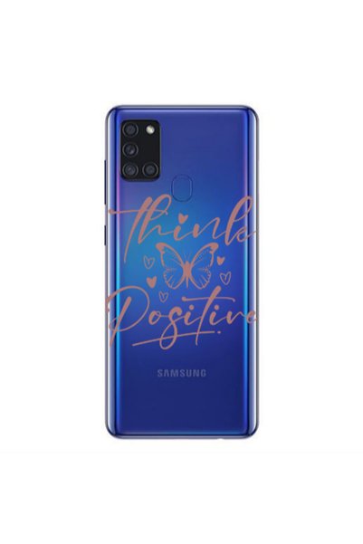 Other Samsung A21S Think Positive Transparent Silicone TPU Θήκη