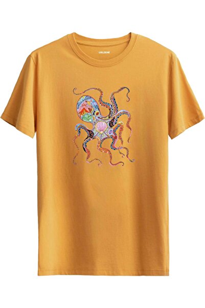 Colermi Artistic Octopus Printed Original Design T-Shirt