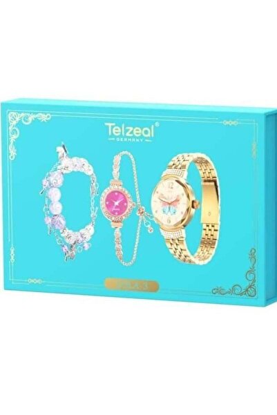 TELZEAL LOLA 3 Round Ladies Smart Watch with Analog Dial, Bracelet Strap Comb...