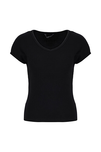 Lee Cooper Siyah Kadın T-Shirt 262 LCF 242008 ROSETTE SİYAH