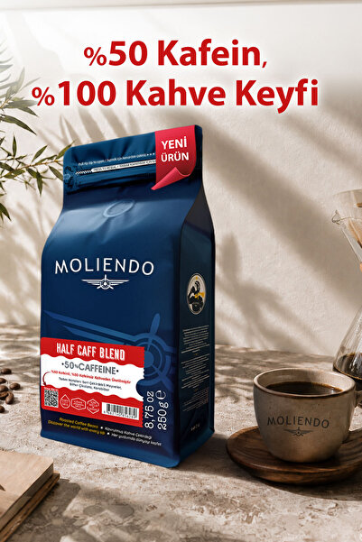 Moliendo Finest Coffee Half Caff %50 Kafeinli Blend Kahve (Öğütülmüş Filtre Kahve) 250 g