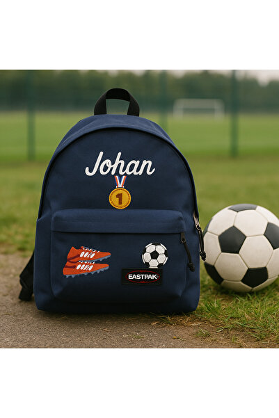 X Design Personalized Kids Backpack – Soccer Edition (Navy)