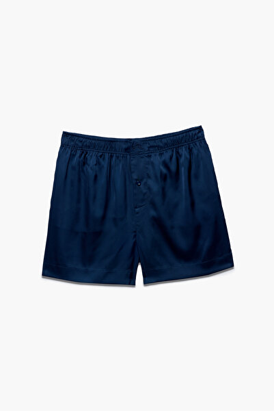 Paul Kenzie Erkek Saten Şort - Silky Navy