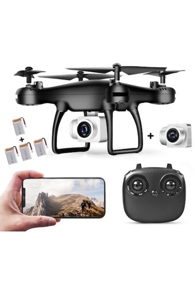 TXD Dronă profesională 4K TENXIND TXD-8S, cameră HD, autonomie de 25 de minut...
