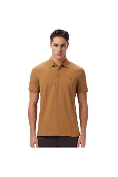 Lacoste Men's Regular Fit Light Brown Paris Polo T-Shirt Ph5522.Dpc