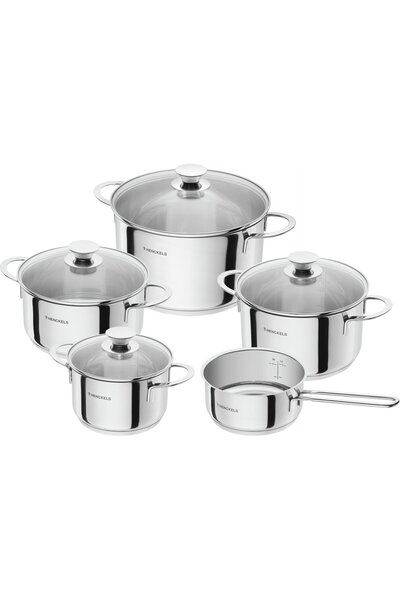 HENCKELS by ZWILLING Tencere ve Tava Seti, 5-parça | yuvarlak | 18/10 Paslanm...
