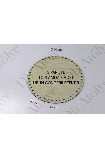 Db Atölye Bulk Round Rattan Weaving Plate 3 Pieces Ø20 Maple Color - Rattan B...
