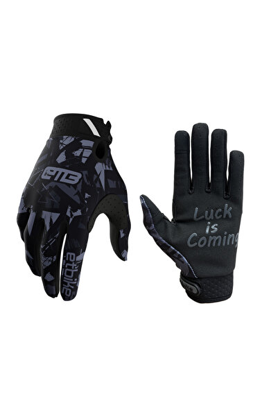 Choice13 M Black and grey ETBIKE riding gloves, motorcycle outdoor sports off...