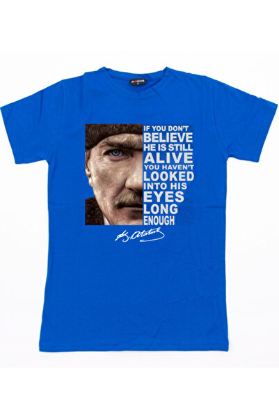 mAddog ATATÜRK ALIVE T SHiRT "he is still alive" / ARKASI iMZA BASKILI