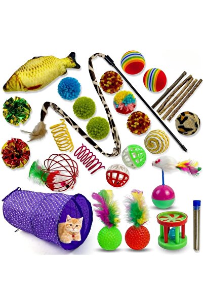 ORVILLA 30pcs Cat Toys,Cat Interactive Toy Accessories,Interactive Cat Access...