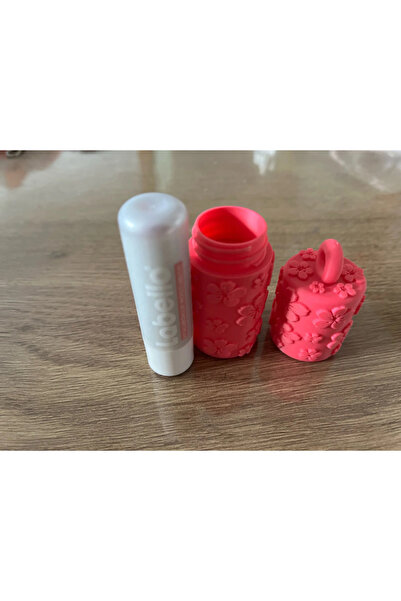 DU&ER Breloc cu balsam de buze cu model floral |   Suport pentru balsam de bu...