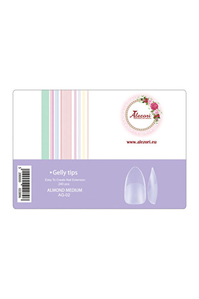 OEM Alezori Gelly Tips AG-02 Αμυγδαλωτά Μεσαία 240 τεμάχια