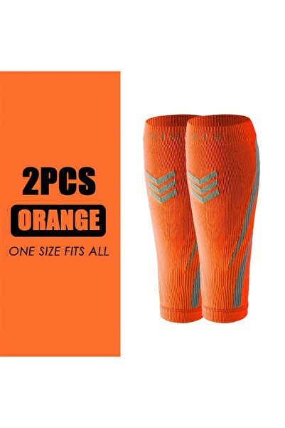 choice2 Orange 1Pair Calf Support Compression Sleeves for Women Men Running 2...