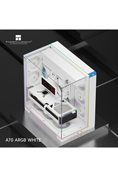 ThermalRight TR A70 ARGB White Mid-Tower ATX Computer Case with 5 V ARGB Ligh...