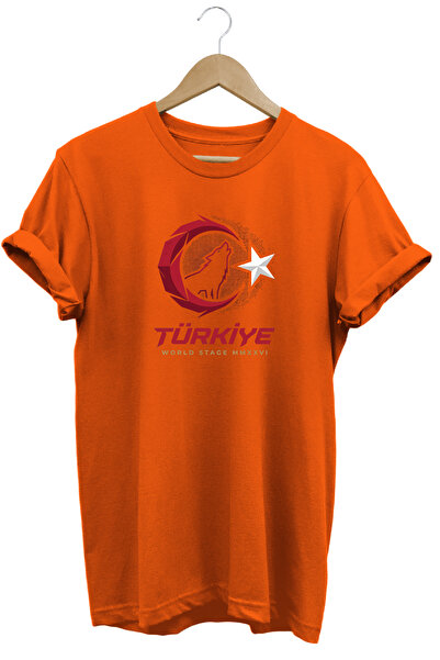 WİDİ Minimalist Turkey Moon Star Printed Football Fan T-Shirt